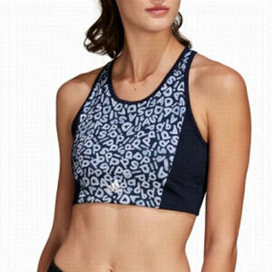 ADIDAS Crop Top Farm Fitness Athletic Bra Primegreen Aeroready Racer Eco